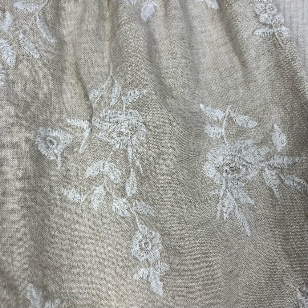 Abercrombie & Fitch Linen Blend Embroidered Pull On Shorts MEDIUM - Picture 16 of 16